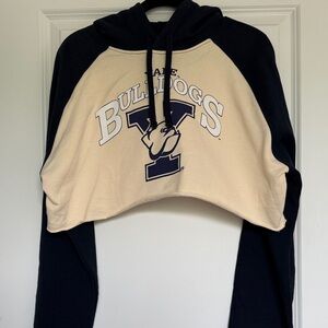 Zara Yale University Bulldogs Cropped Hoodie